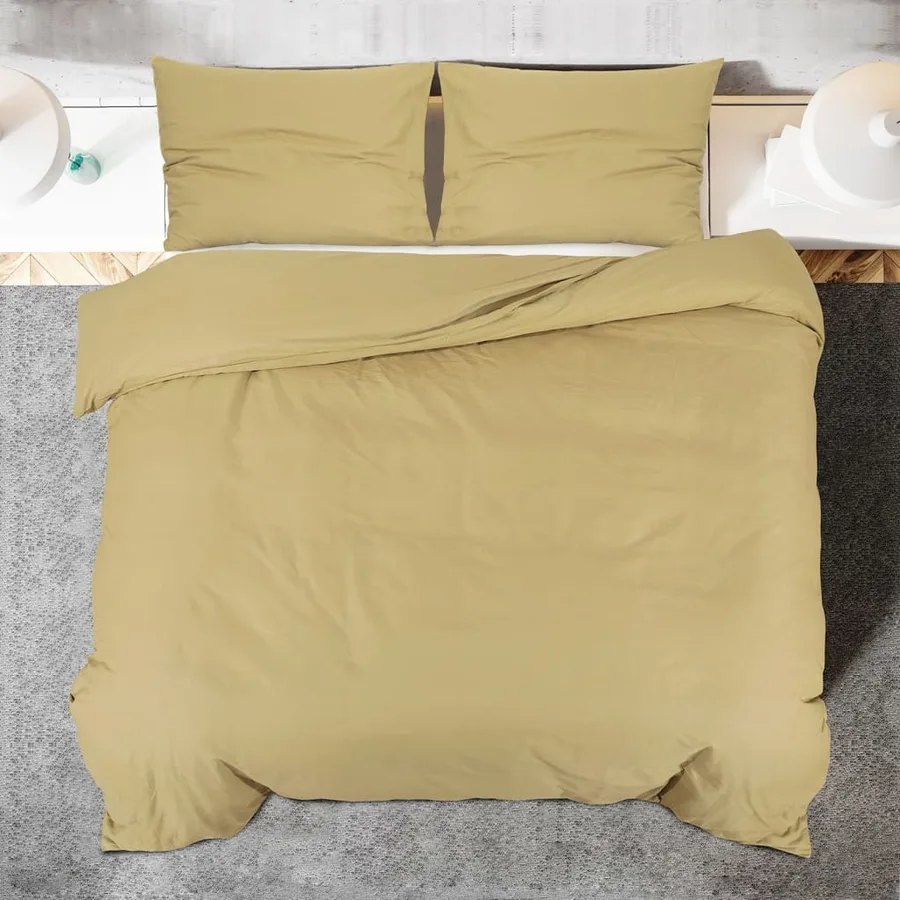 Ensemble de housse de couette Taupe 200x200 cm Microfibre - 5