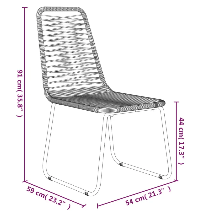 Ensemble à manger de jardin 5 pcs Noir - 10