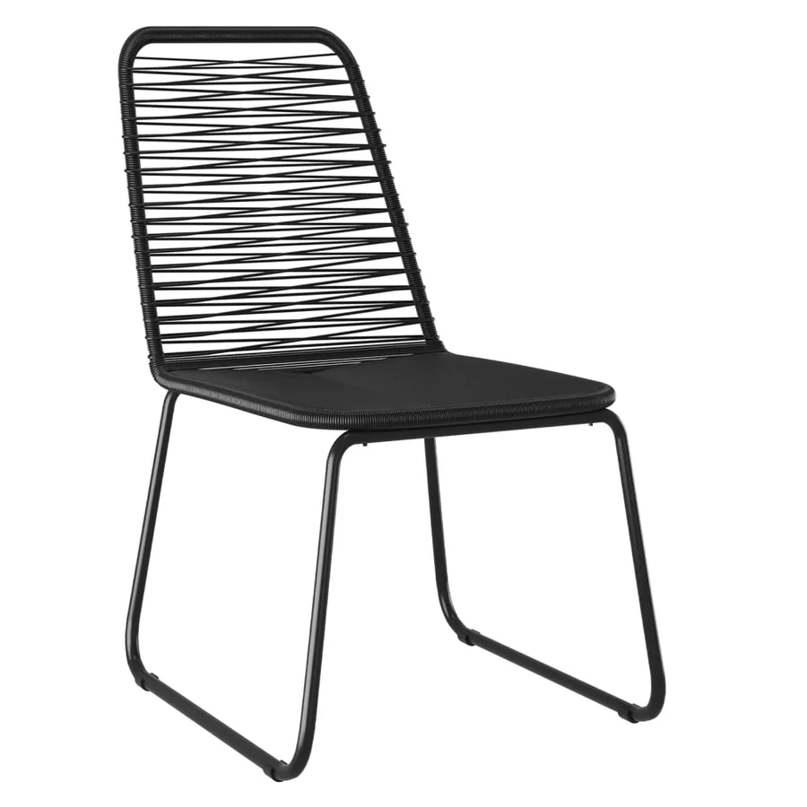 Ensemble à manger de jardin 5 pcs Noir - 5