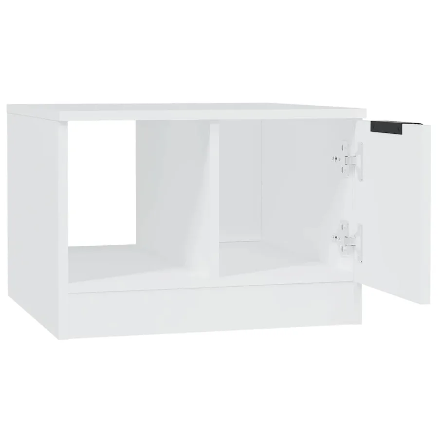 Table basse Blanc 50x50x36 cm Bois d'ingénierie - 6