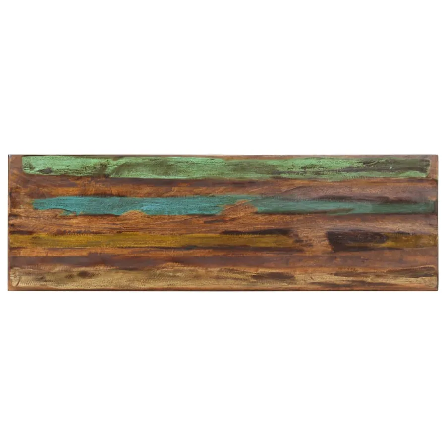 Banc 110 cm Bois de récupération solide et acier - 3