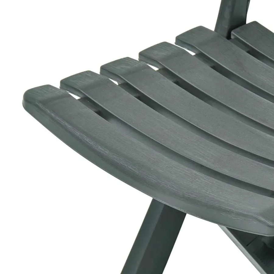 Chaises de jardin pliables 2 pcs Plastique Vert - 7