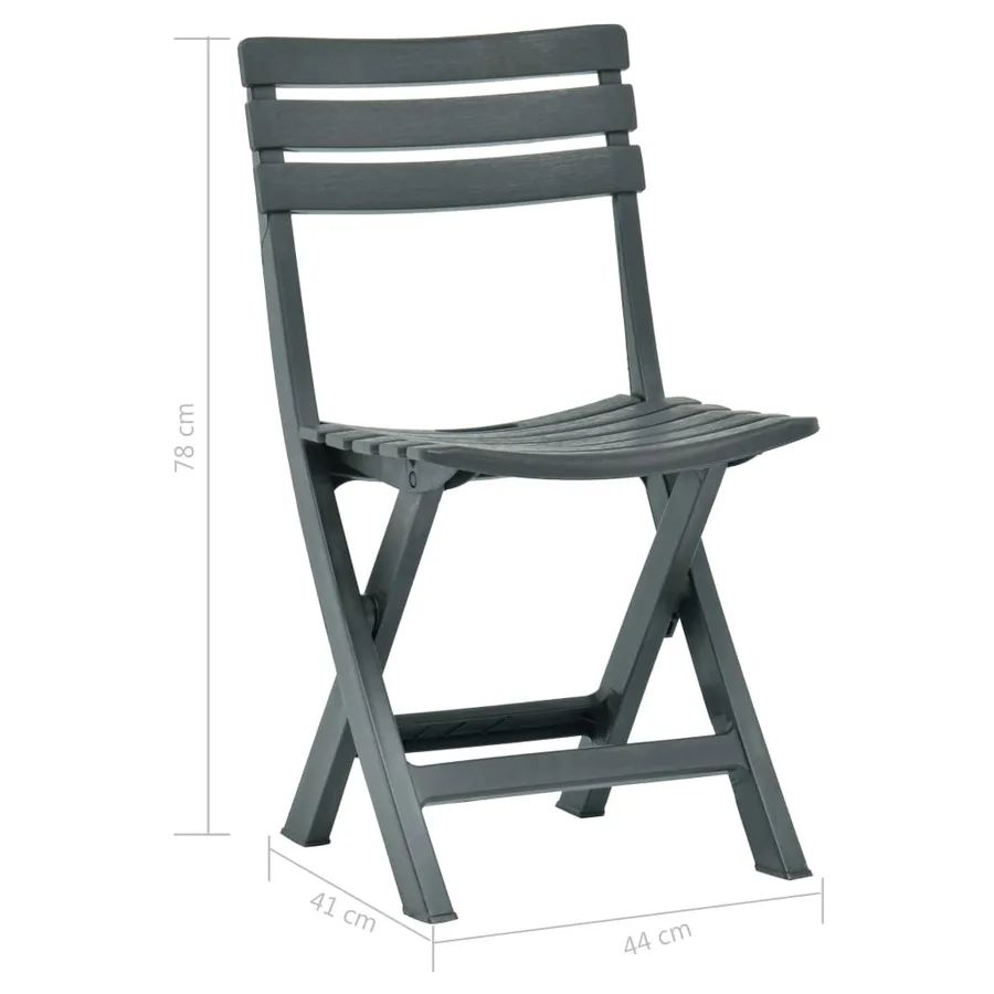 Chaises de jardin pliables 2 pcs Plastique Vert - 9