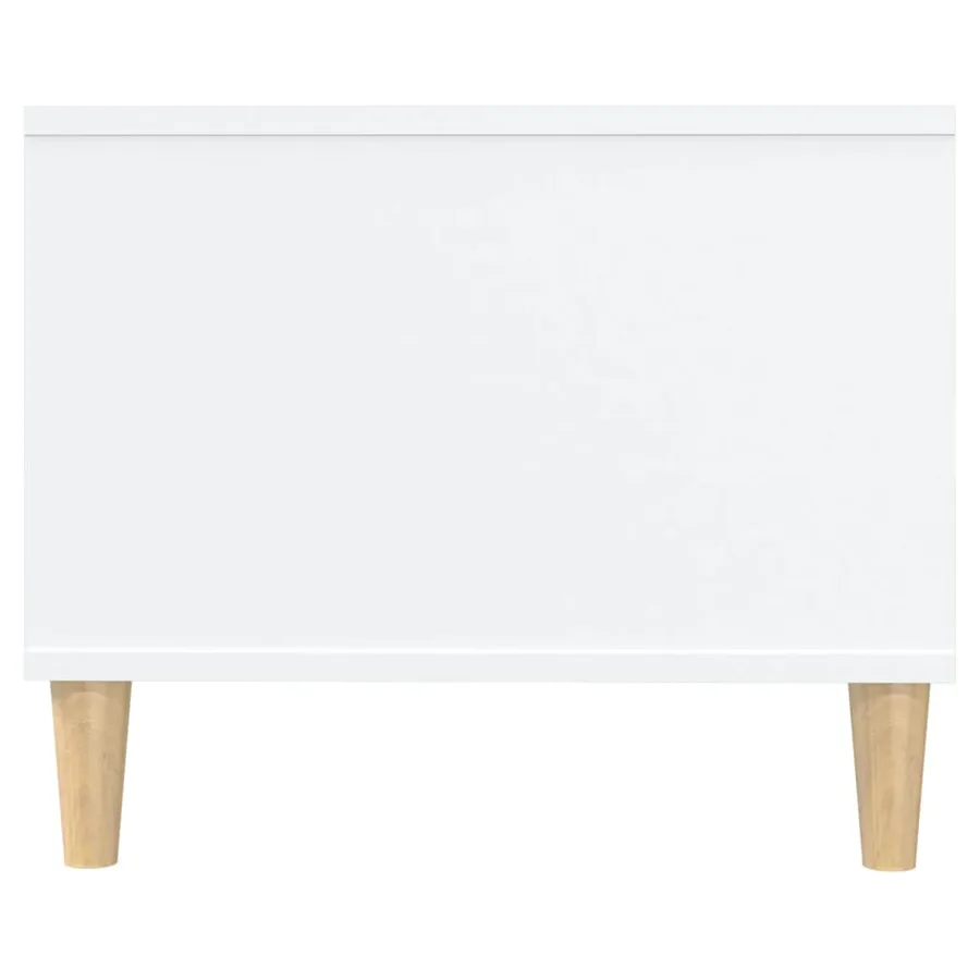 Table basse blanc 102x50x40 cm bois d'ingénierie - 5