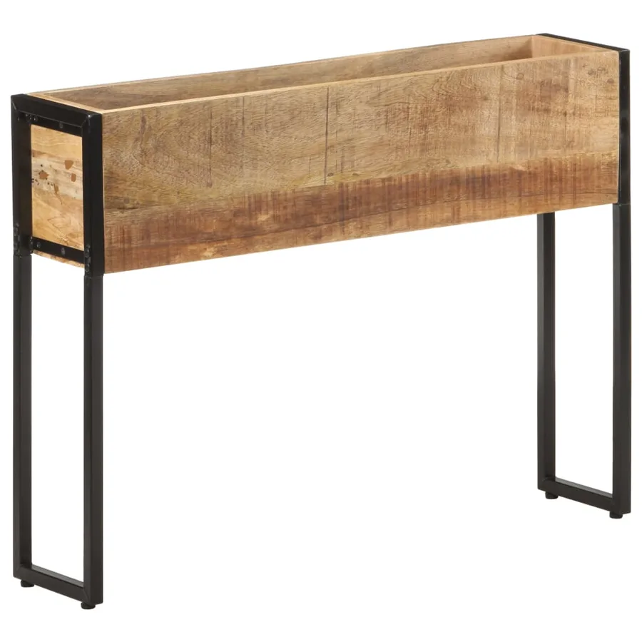 Jardinière 90x20x68 cm Bois de manguier brut - 6