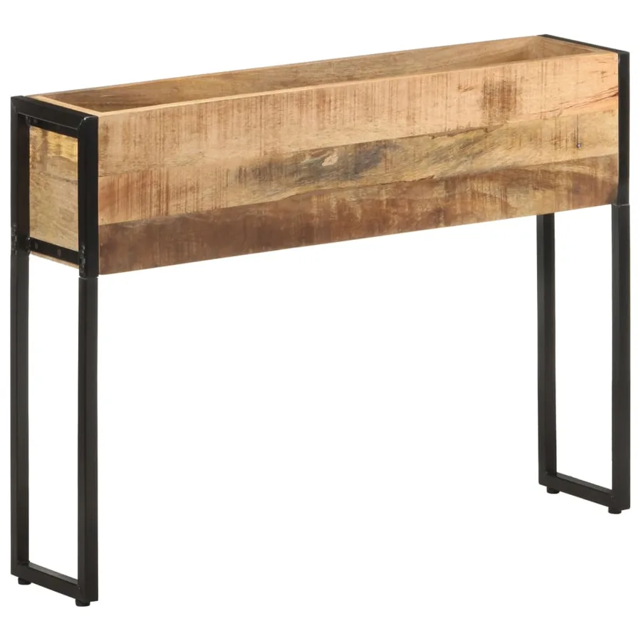 Jardinière 90x20x68 cm Bois de manguier brut - 7