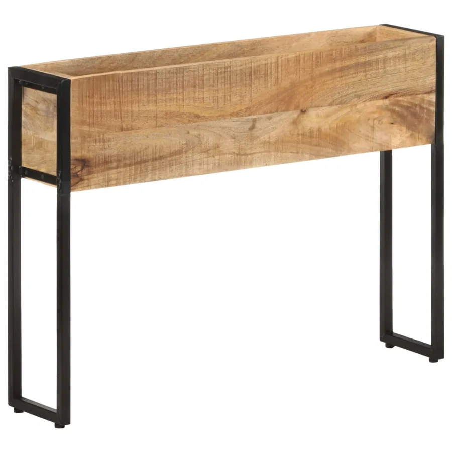 Jardinière 90x20x68 cm Bois de manguier brut - 8