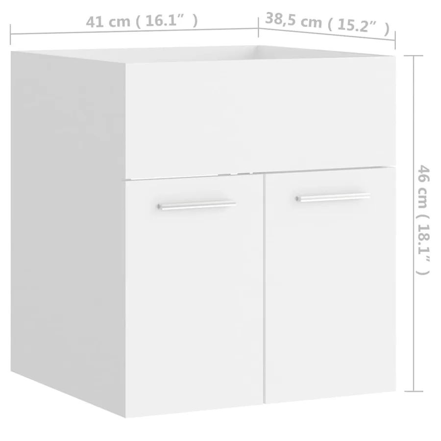 Ensemble de meubles de salle de bain Blanc Aggloméré - 17