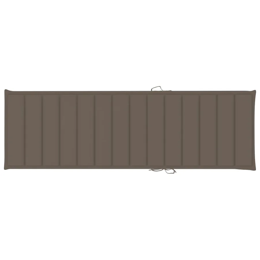 Chaise longue de jardin avec table et coussin Pin imprégné - 6