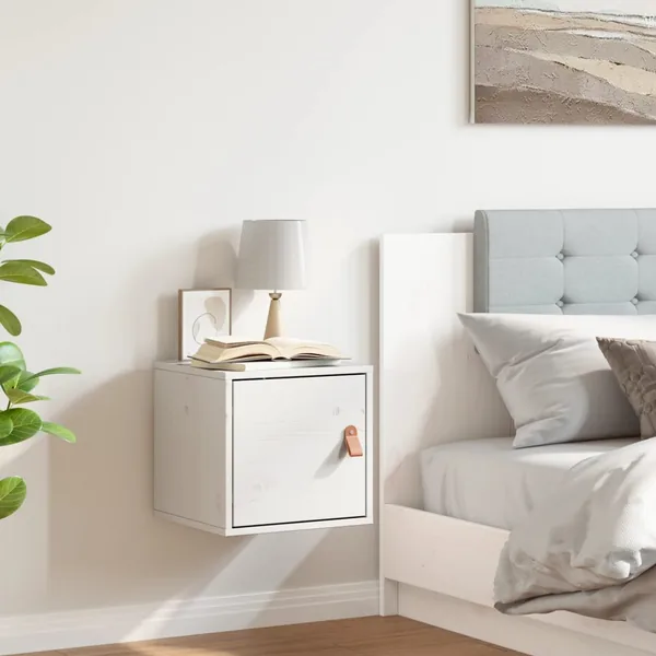 Armoire murale Blanc 31,5x30x30 cm Bois de pin massif