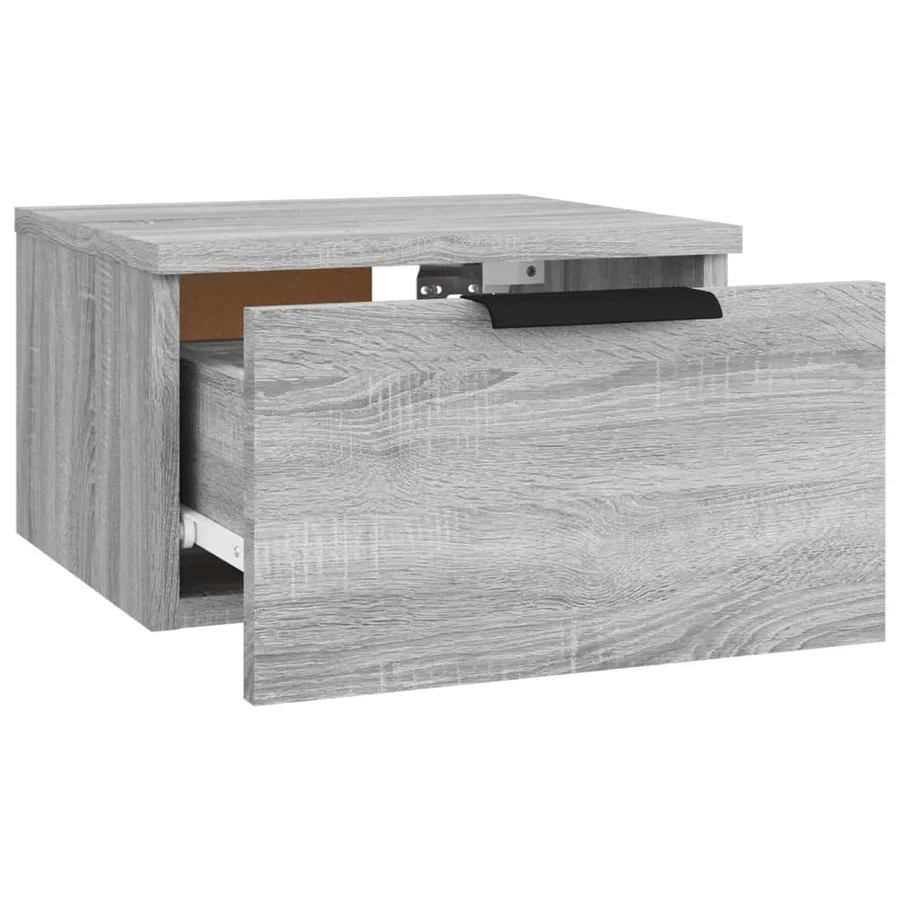 Tables de chevet murales 2 pcs Sonoma gris 34x30x20 cm - 7