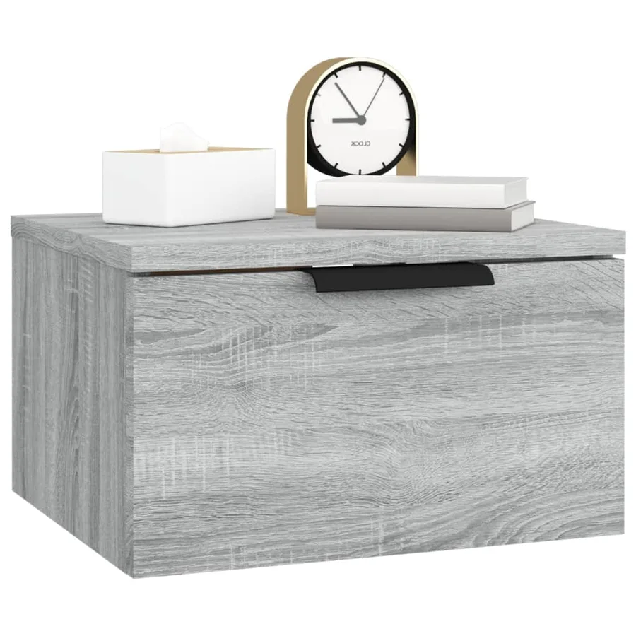 Tables de chevet murales 2 pcs Sonoma gris 34x30x20 cm - 8