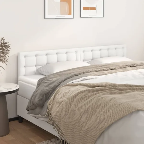 Têtes de lit Blanc 160x5x78/88 cm Similicuir