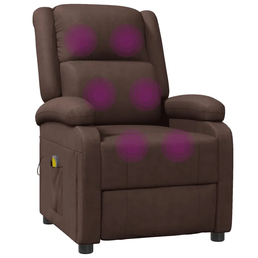 Fauteuil de massage Marron Similicuir - 7