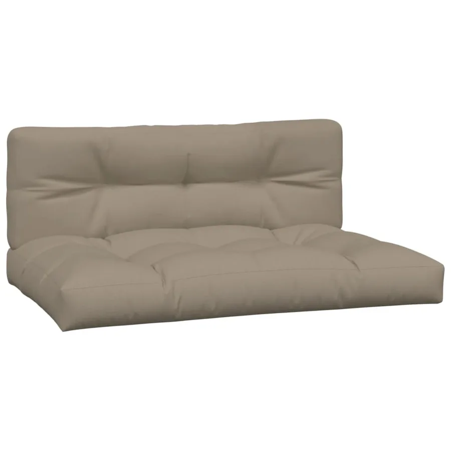 Coussins de palette lot de 2 taupe tissu - 2