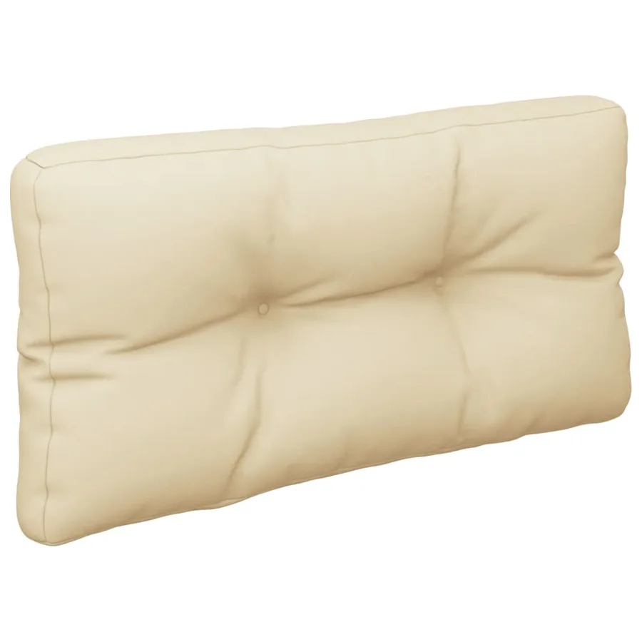 Coussin de palette beige 70x40x12 cm tissu - 4