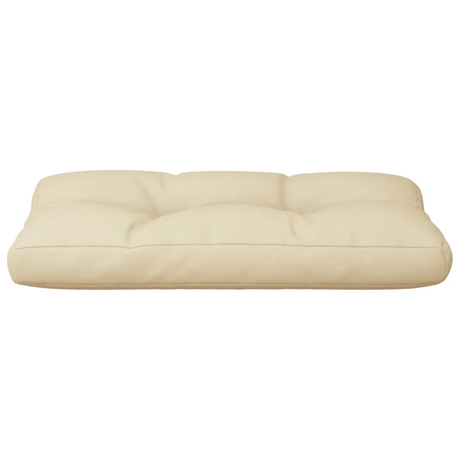 Coussin de palette beige 70x40x12 cm tissu - 5