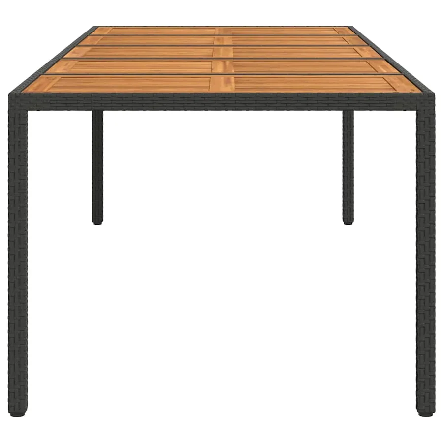 Table de Jardin Noir 250 x 100 x 75 cm polyrotin - 4