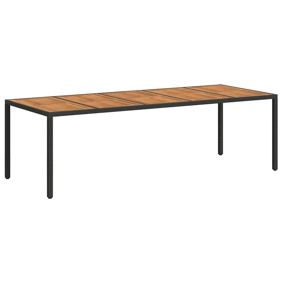 Table de Jardin Noir 250 x 100 x 75 cm polyrotin - 5