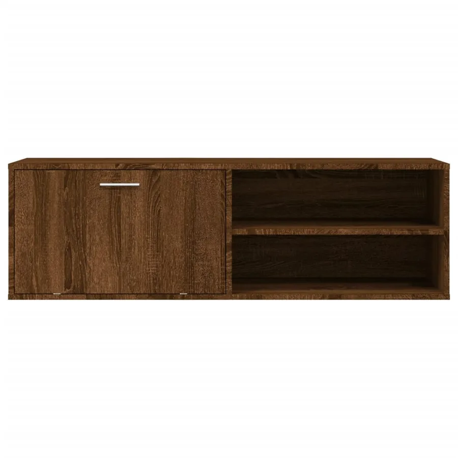 Meuble TV chêne marron 120x34x37 cm bois d'ingénierie - 4