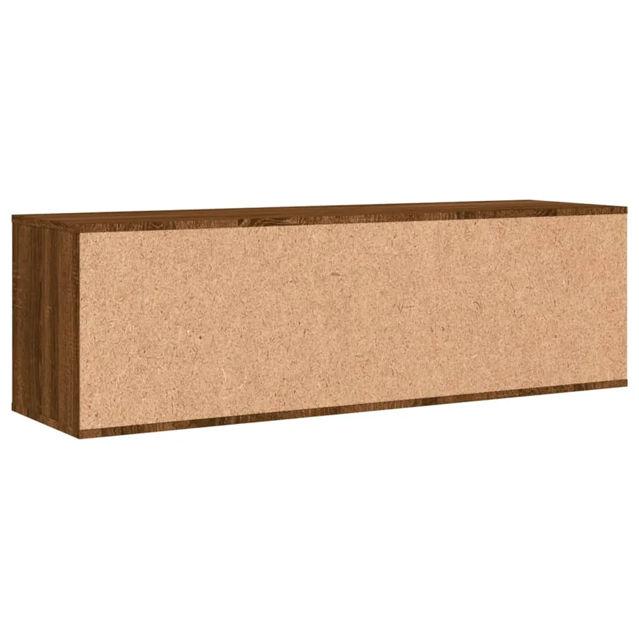 Meuble TV chêne marron 120x34x37 cm bois d'ingénierie - 6