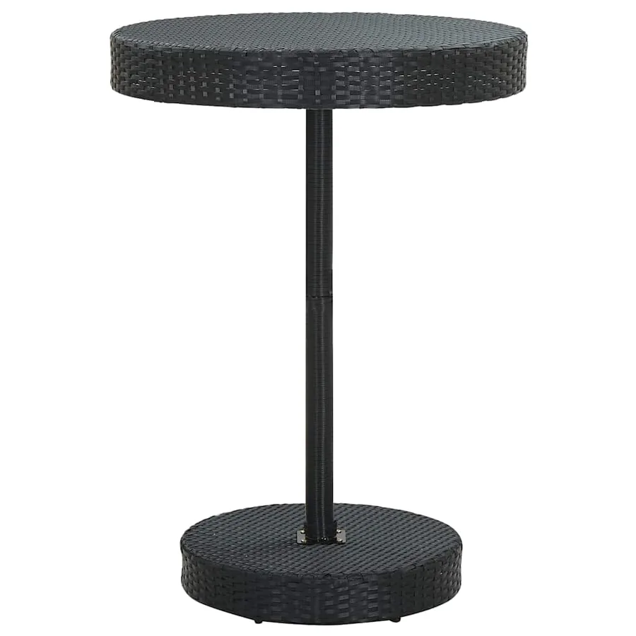 Ensemble de bar de jardin 5 pcs et coussins Résine tressée Noir - 6