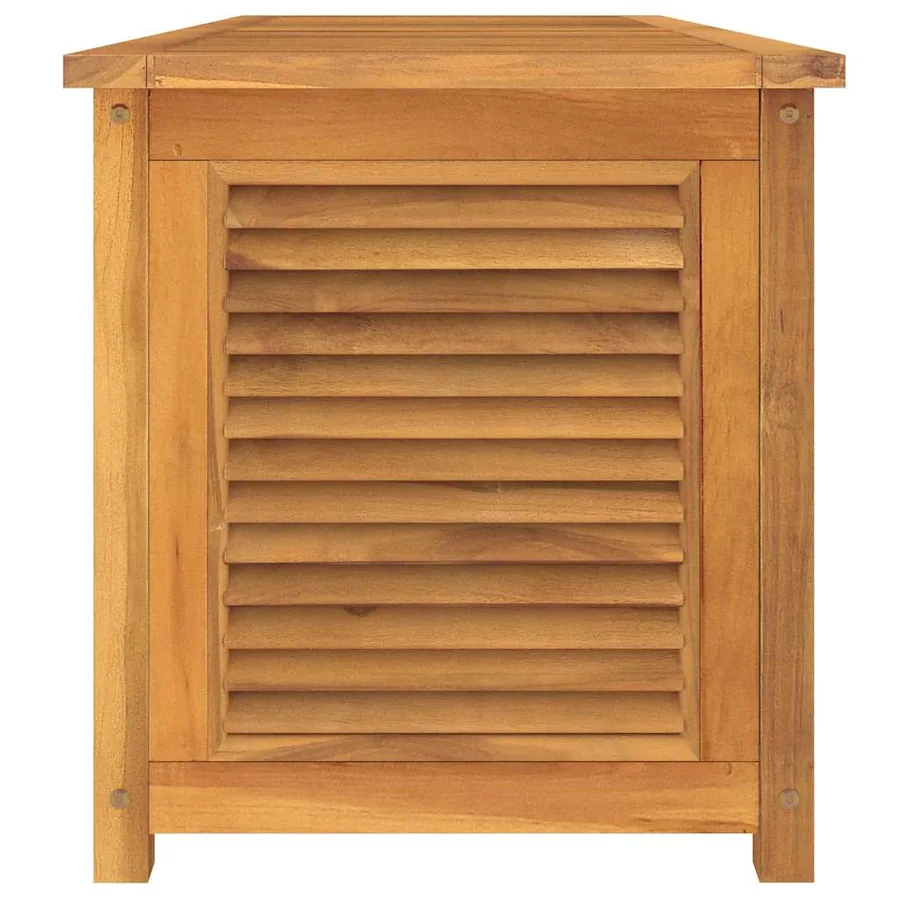 Boîte de rangement jardin et sac 150x50x55 cm bois massif teck - 6