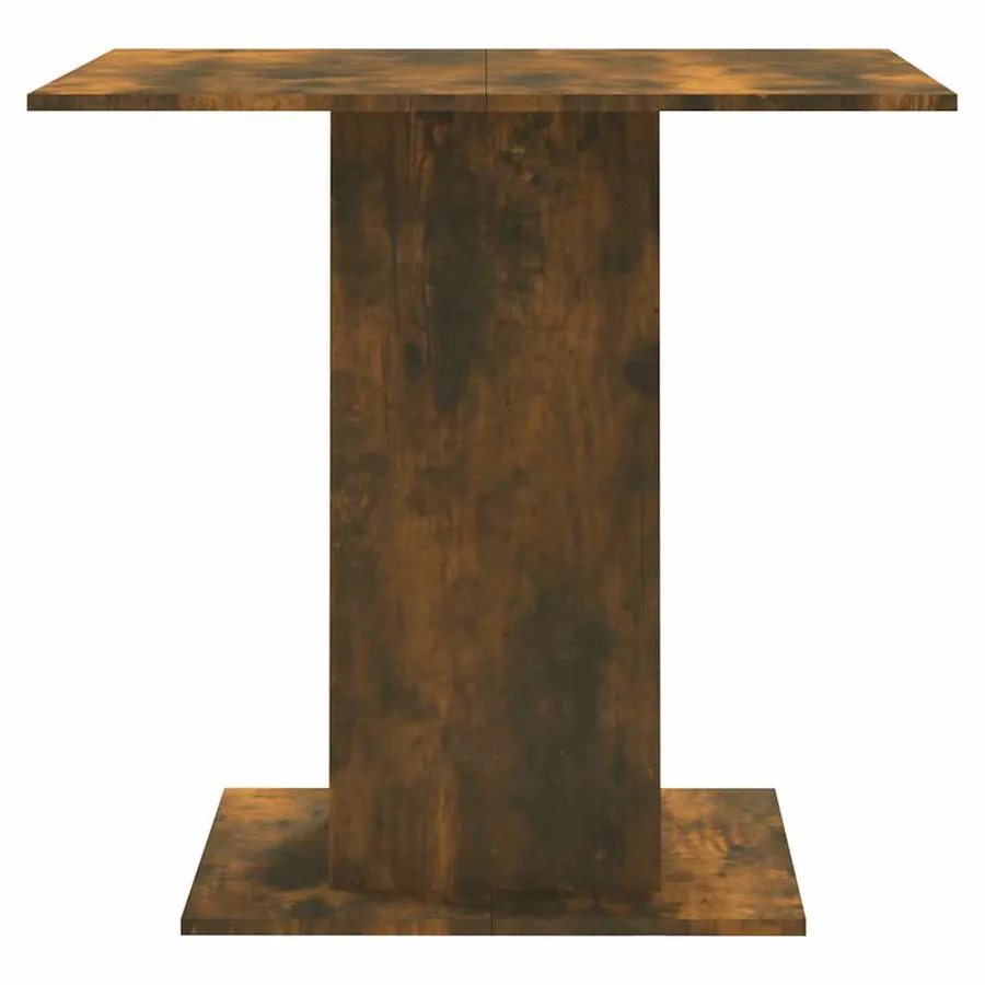 Table à dîner Chêne fumé 80x80x75 cm Bois d'ingénierie - 6