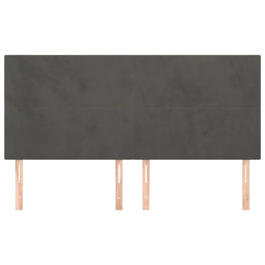 Tête de lit Gris foncé 180 x 5 x 118/128 cm Velours - 3