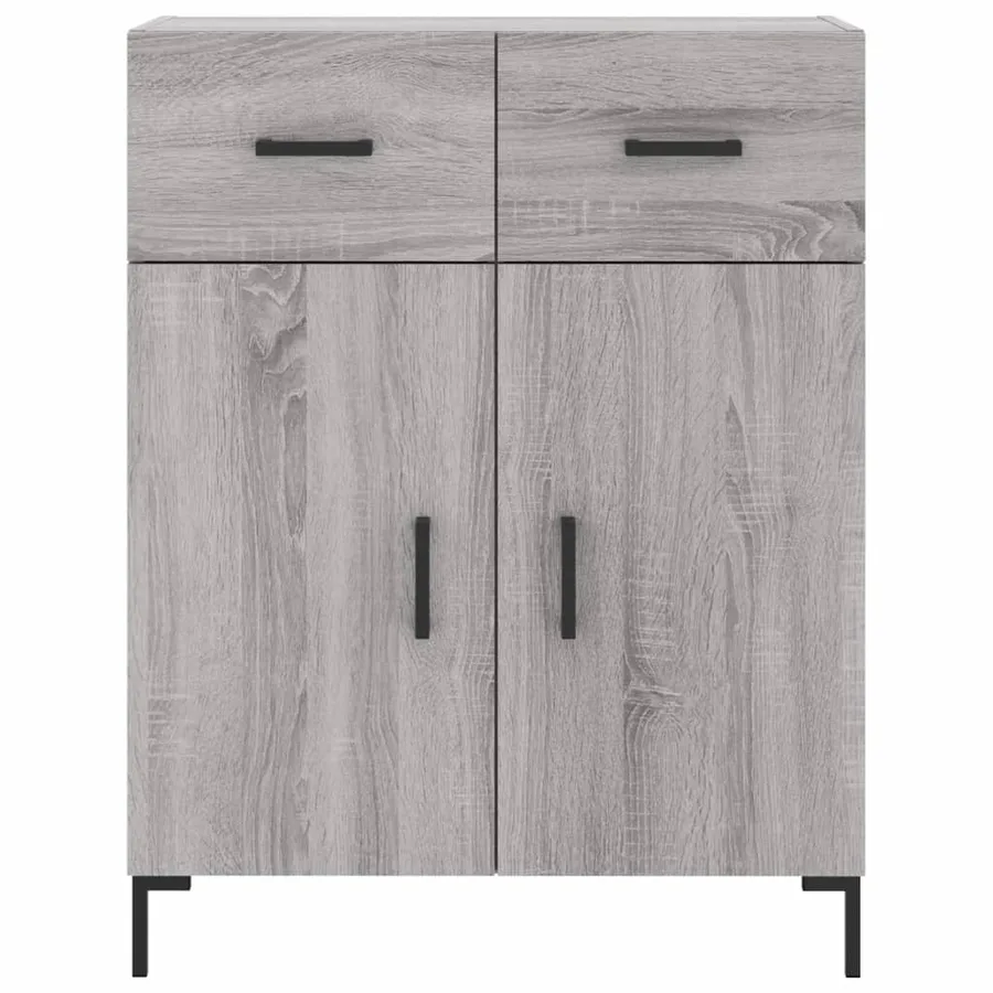 Buffet haut Sonoma gris 69,5x34x180 cm Bois d'ingénierie - 8