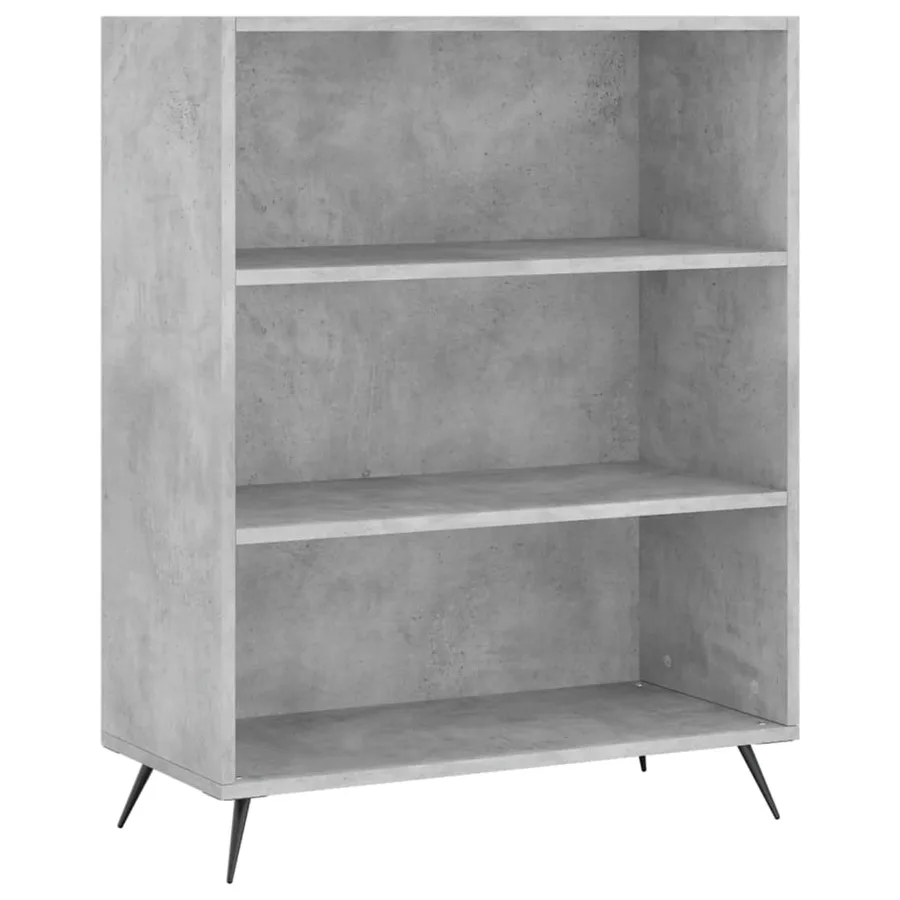 Buffet haut Gris béton 69,5x34x180 cm Bois d'ingénierie - 6
