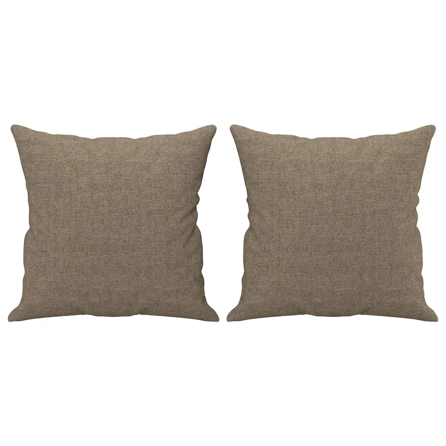 Coussins décoratifs lot de 2 Taupe 40x40 cm Tissu - 2