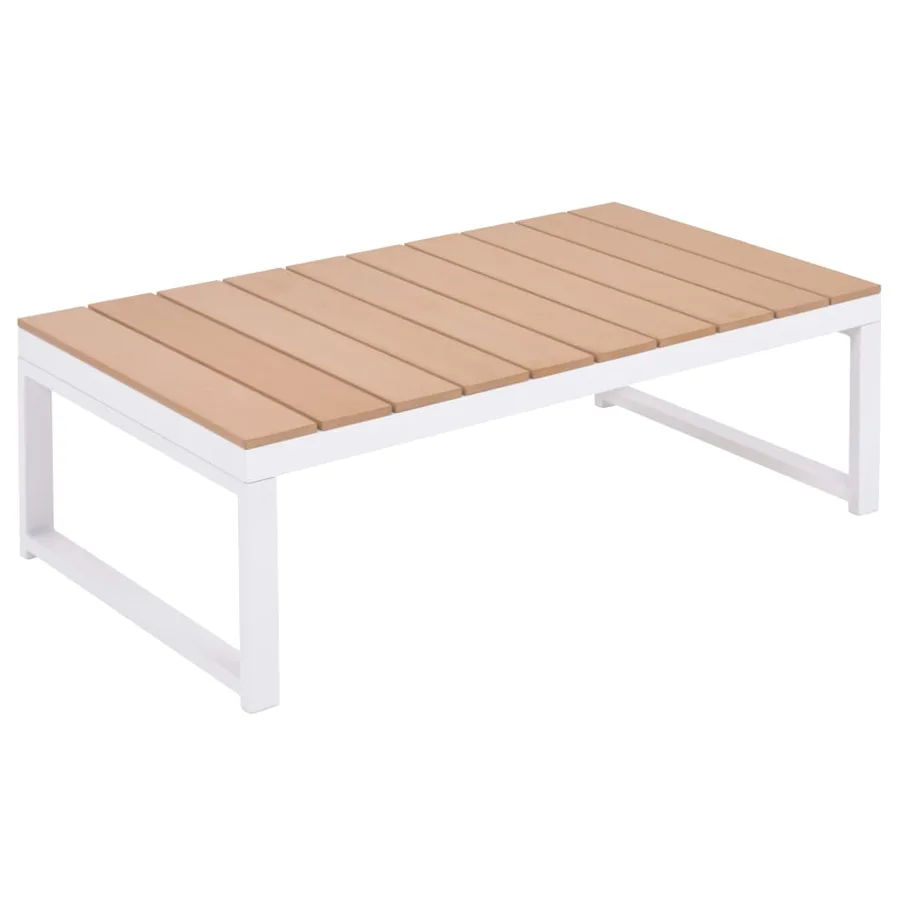 Salon de jardin 4 pcs avec coussins Aluminium et WPC - 4