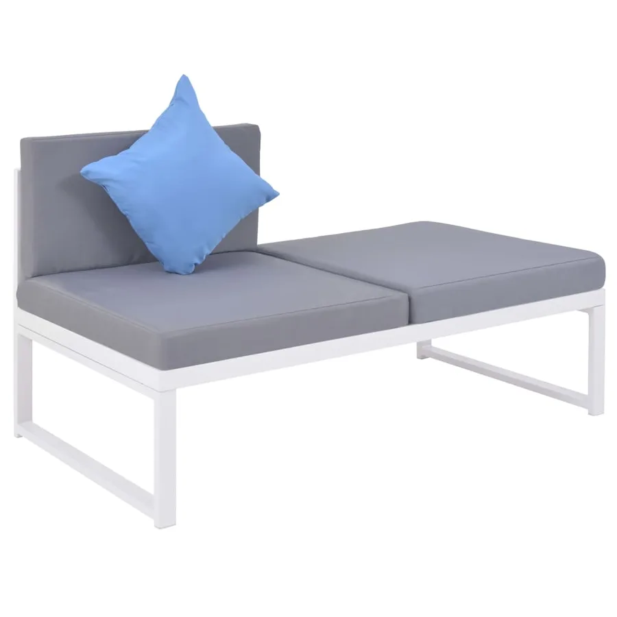 Salon de jardin 4 pcs avec coussins Aluminium et WPC - 7