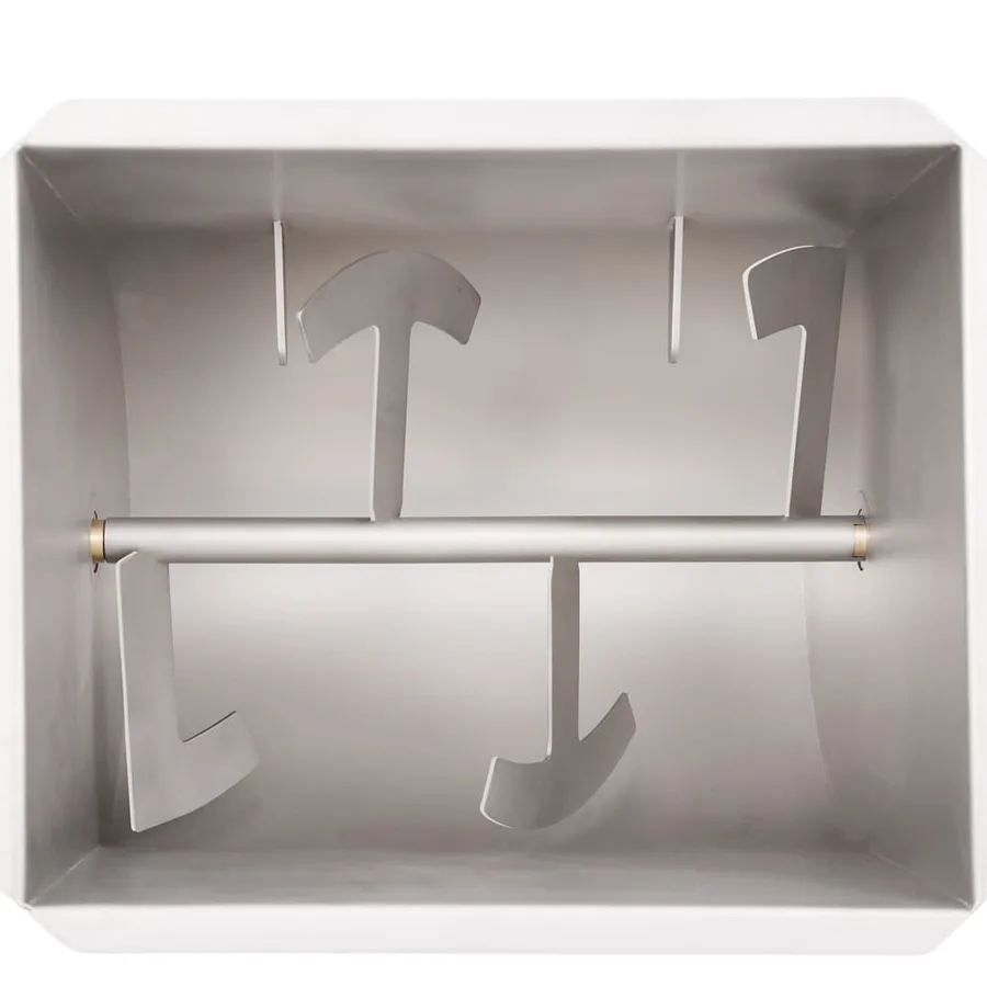 Mélangeur de viande manuel avec couvercle Argenté Inox - 6