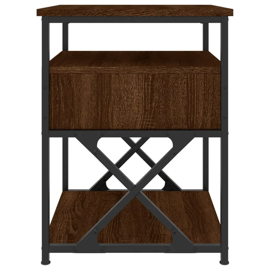 Tables de chevet 2pcs chêne marron 40x42x55cm bois d'ingénierie - 8