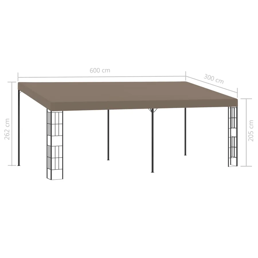 Belvédère mural 6x3 m Taupe Tissu - 6