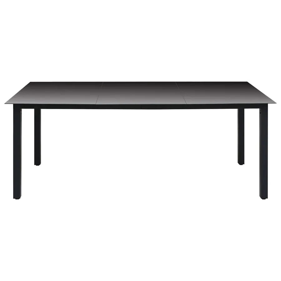 Ensemble à manger de jardin 9 pcs noir - 4