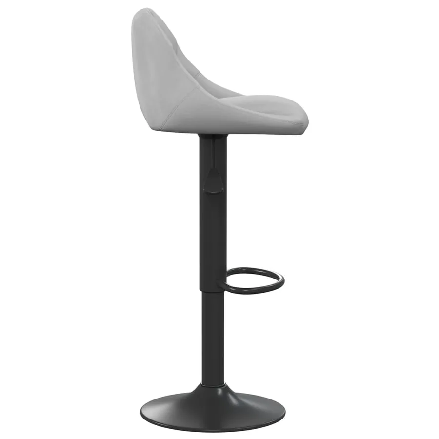 Tabourets de bar lot de 2 gris clair velours - 5
