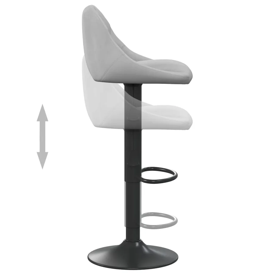 Tabourets de bar lot de 2 gris clair velours - 7