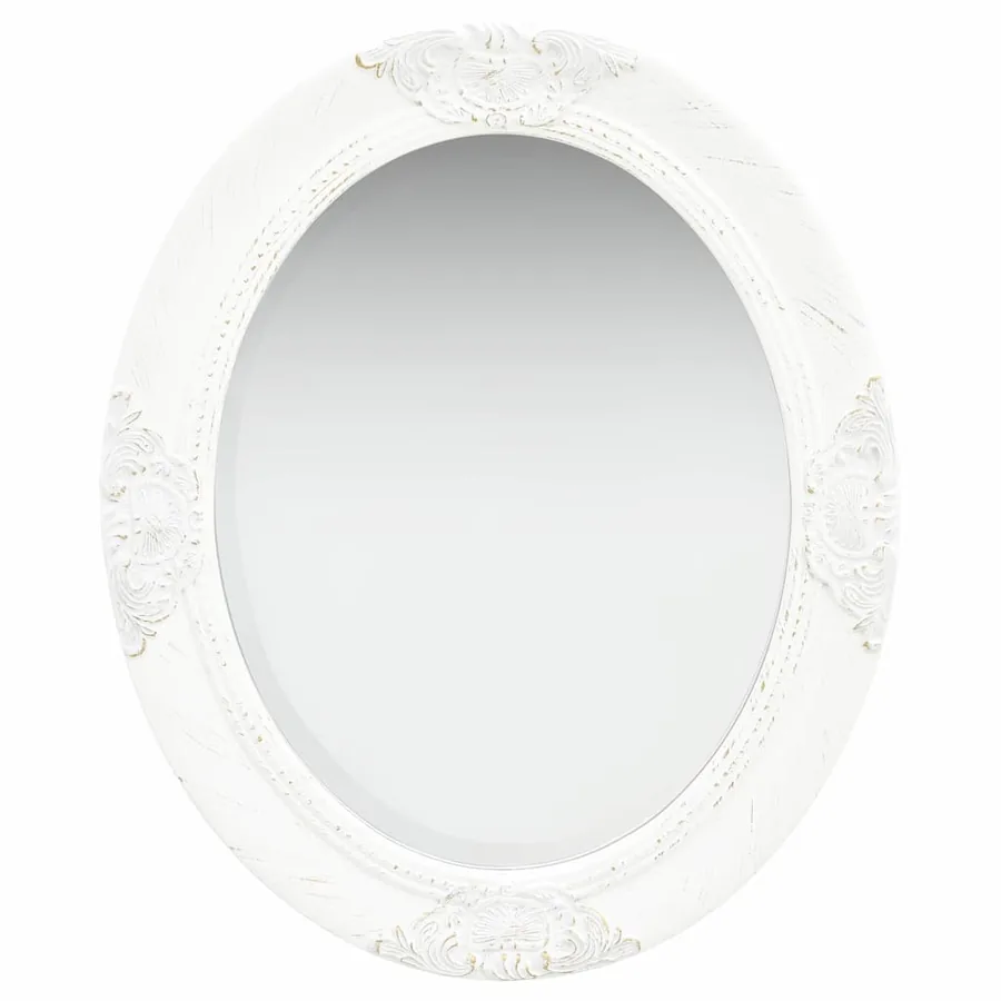 Miroir mural style baroque 50x60 cm Blanc