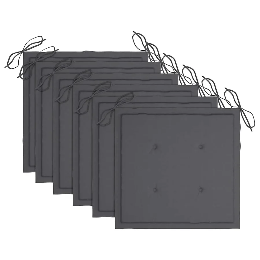 Chaises pliables de jardin avec coussins lot de 6 Bois de teck - 5