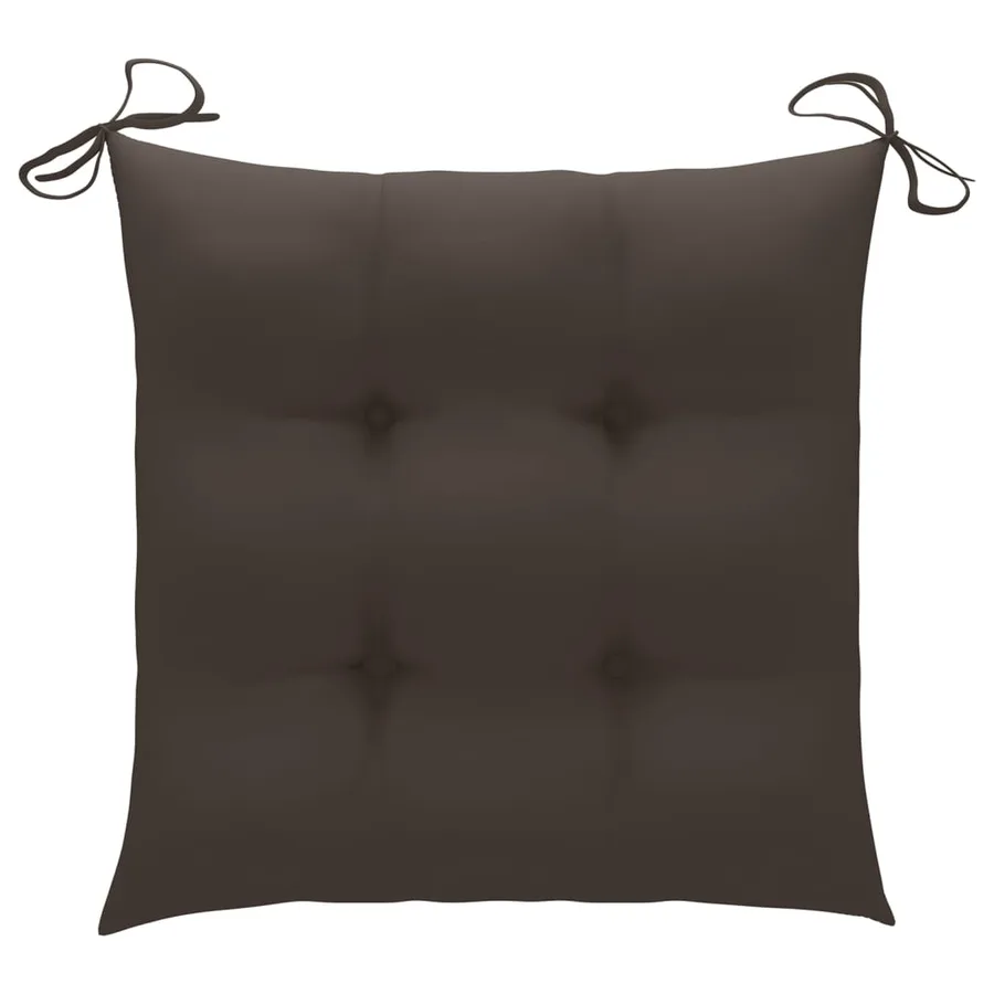 Chaises pliables de jardin avec coussins lot de 8 Teck solide - 9
