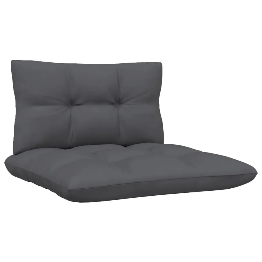 Canapé 4 places de jardin avec coussins anthracite Bois de pin - 5
