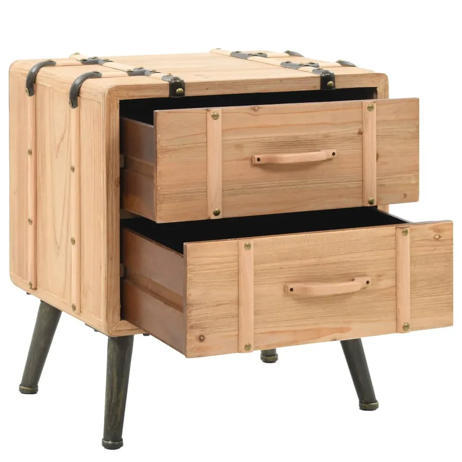 Table de chevet Bois de sapin massif 50 x 35 x 57 cm - 4