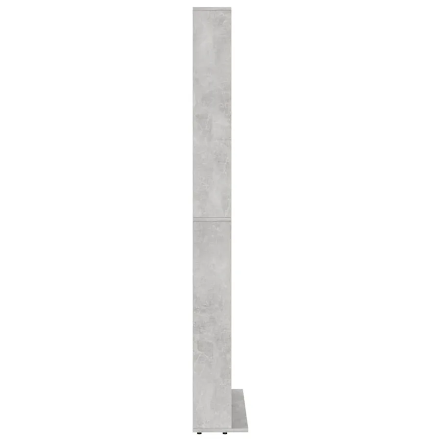 Armoire à CD Gris béton 102x23x177,5 cm Bois d'ingénierie - 4