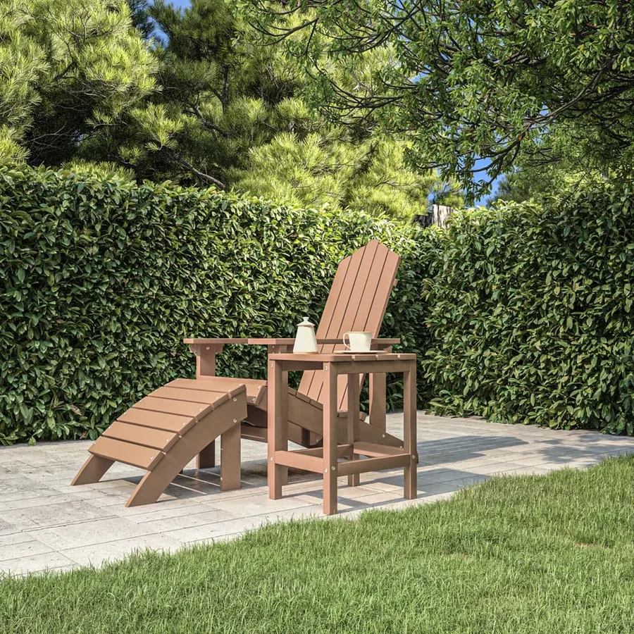 Table de jardin Adirondack Marron 38x38x46 cm PEHD - 3