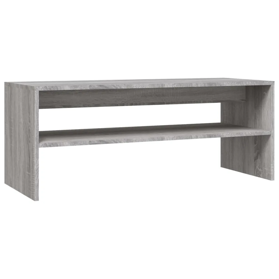 Table basse Sonoma gris 100x40x40 cm Bois d'ingénierie - 2