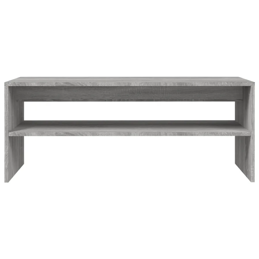 Table basse Sonoma gris 100x40x40 cm Bois d'ingénierie - 4