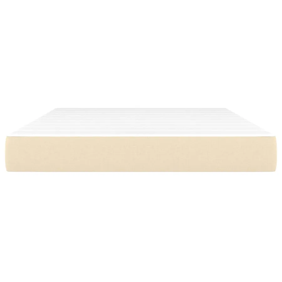 Matelas de lit à ressorts ensachés fermeté moyenne Crème 140x190x20 cm Tissu - 3